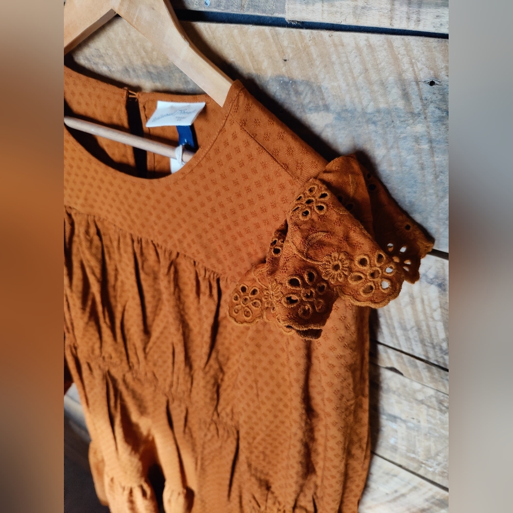 Copper Midi Prairie Dress